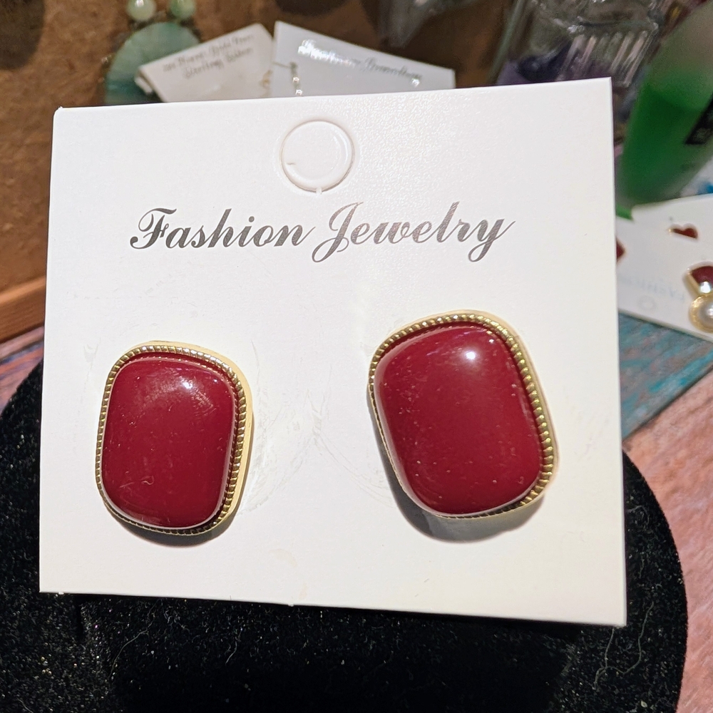 Fashion Jewelry Contemporary Red Earrings